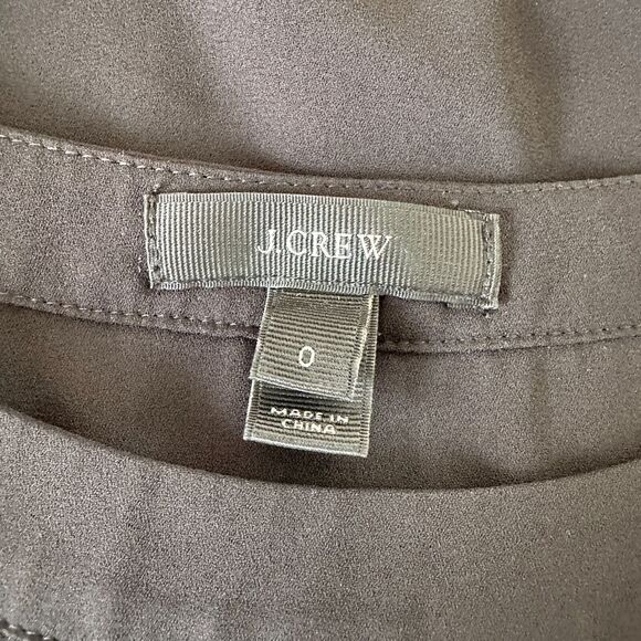 J. Crew Black Sleeveless Banded Neck and Sleeve Round Hem Side Slit Blouse 0 - Picture 8 of 10